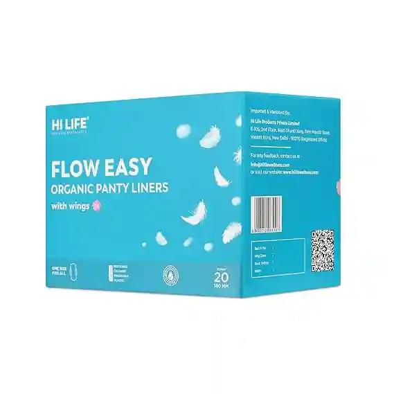 Hi Life Flow Easy Organic Panty Liners with Wings- Pack of 1