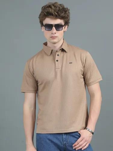 Brown Ripple Polo T-Shirt