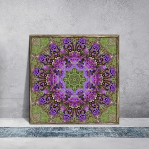 ArtzFolio Purple Floral Mandala D1 | Premium Canvas Painting for Bedroom & Living Room