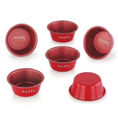 HAZEL Cupcake Mould for Baking Cup Cake | Non Stick Muffin Moulds for Baking Homemade Muffin with Granite Finish | Microwave Safe Mini Cupcake Mould