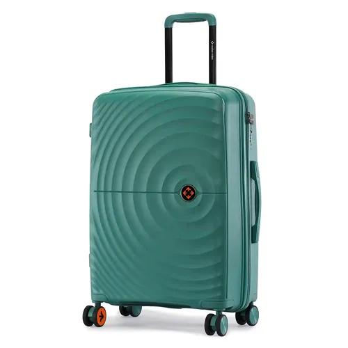 Nasher Miles Seattle Hard-Sided Polypropylene Check-in Luggage Dark Green 24 inch |65cm Trolley Bag Suitcase