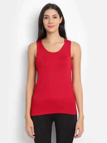 Organic Bamboo Fabric Runner Vest Top Red