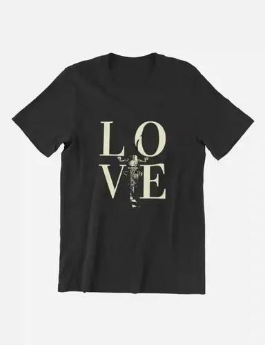 Love biking - Unisex Regular Fit Black T-shirt