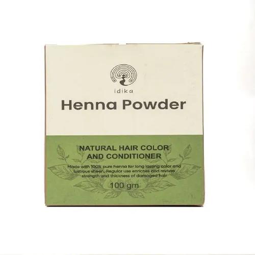 IDIKA Henna Powder For Hair | Premium 100% Natural & Herbal Henna Leaves Powder | Organic Hair Coloring Solution For Grey Hairs | Women & Men | Chemical-Free Mehandi Powder