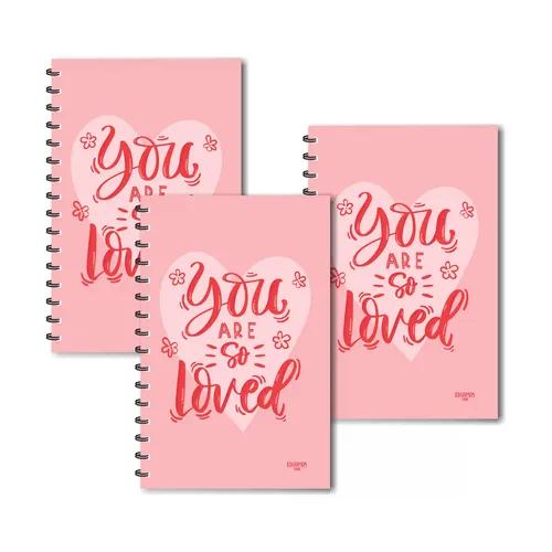 You Are So Loved Design Ruled Diaries - Pack Of 3