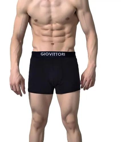 GIOVITTORI Men's Cotton Underwear Trunks, Elastic Waistband