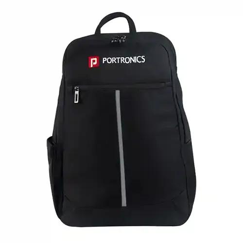 Portronics Byte Laptop Backpack Bag with 15.6 Inch Laptop Sleeve, Bottle Pocket, 27 Litres, Water Resistant Fabric, Front Pocket for Office School College Casual Men Women Boys Girls