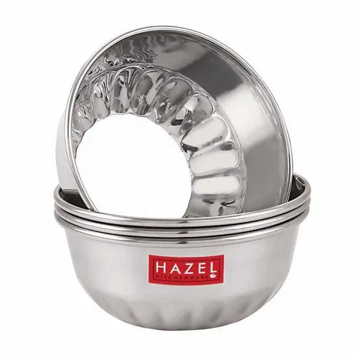 HAZEL Stainless Steel Mixing Bowl | Stainless Steel Cake Batter Bowl  | Baking Accessories Items | Mixing Bowl for Baking with Glossy Finish