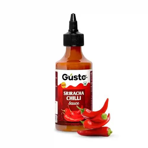 Gusto Foods Sriracha Sauce Spicy & Tangy Red Chilli Sauce | Perfect for Cooking, Dipping & Marinating | Vegetarian, Preservative-Free