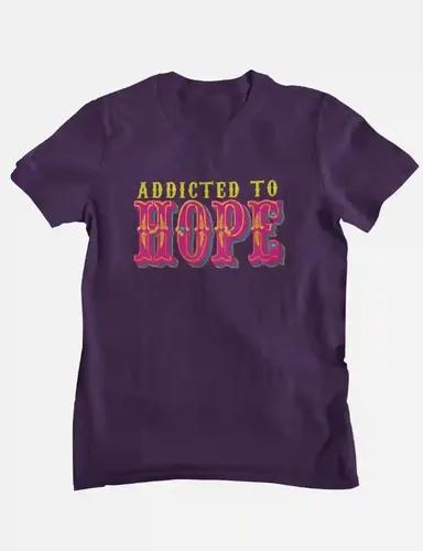 Addicted to Hope (Pink) - Unisex Regular fit T-shirt - Purple