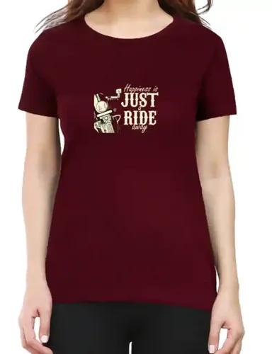 HAPPINESS JUST A RIDE AWAY - WOMEN'S TSHIRT