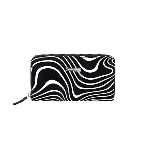 Eco Right Canvas Wallet for Women with Zip, 100% Organic Cotton, Purse for Women with Card Holder and Phone Pocket, Clutches for Women & Gifts for Women Wallet