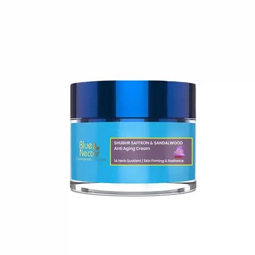 Blue Nectar Ayurvedic Anti Aging Cream For Women For Collagen Boost And Deep Moisturizer For Face | Naturally Skin Firming Face Cream (14 Herbs, 10g)