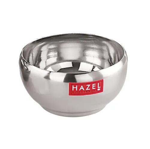 HAZEL Stainless Steel Serving Bowl | Bowl for Dessert, Cereal, Smoothie | Steel Katori for Serving