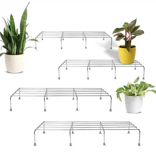 H Houseware Stainless Steel Plant Stand for Balcony - 24 inches | Indoor & Outdoor Planter Stand