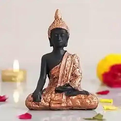 WEBELKART Premium Lord Gautam Buddha Statue Showpiece for Home/Office Decor | Diwali Corporate Gifts, Decorative Items for Home Decor