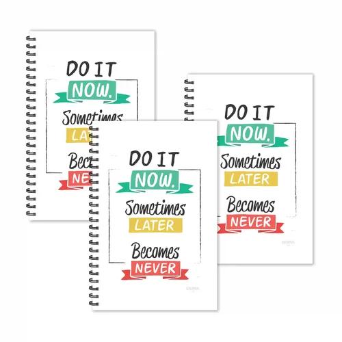 Do It Now Motivational Diaries - Pack Of 3