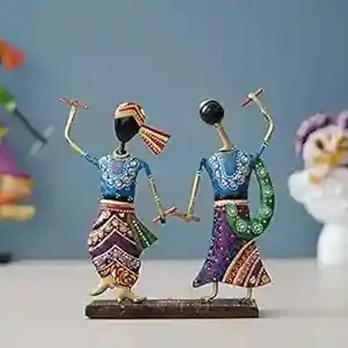 Dartistry Dandiya Couple Set for Home Decoration/Table Decorative Items/Gift Item for Wedding