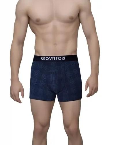 GIOVITTORI Men's Cotton Underwear Trunks, Elastic Waistband