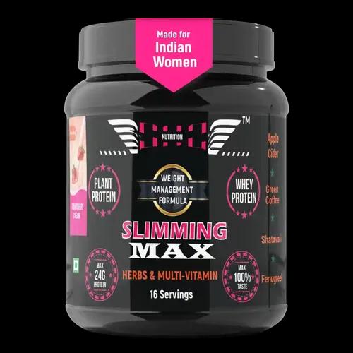 SOS Nutrition MAX Whey Protein Powder & Plant Protein, 24 g, Herbs to Reduce Body Fat and Immunity, Multivitamin for Skin & Hair (Strawberry)