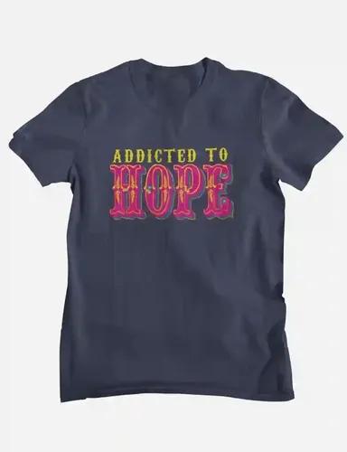 Addicted to Hope (Pink) - Unisex Regular fit T-shirt - Navy Blue