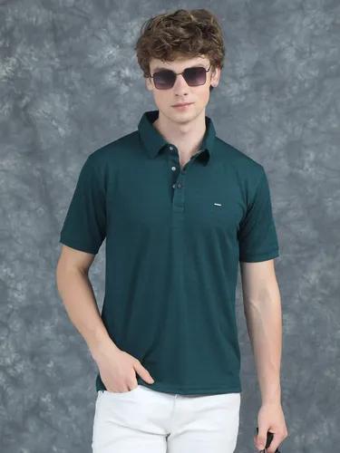 Olive Cubic Polo T-Shirt