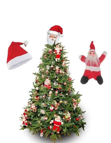 WebelKart® Combo of 2 FT  Christmas Tree (Table/Desktop) with 24 pcs Christmas Decorations(Assorted), 1 pc Santa Cap & 1 pc Santa Soft Toy for Kids