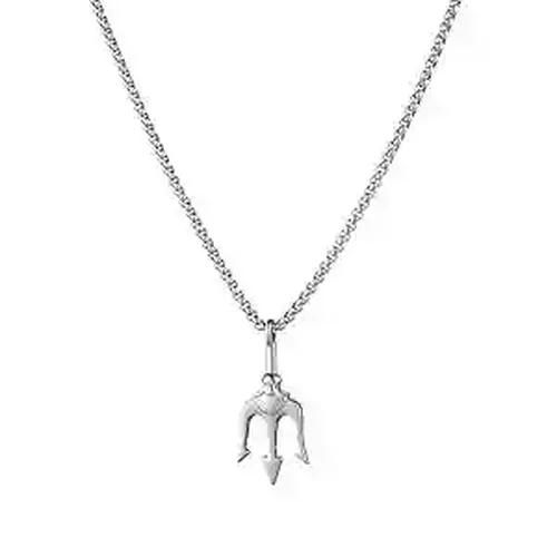 Trishul Design Pendant with Silver Chain