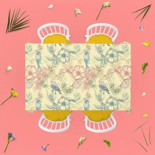 ArtzFolio Spring Flowers D4 | Table Cloth Cover for Dining & Center Table