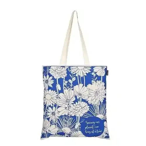 Ecoright Canvas Tote Bags for Women, College Bag for Girls, 100% Organic Cotton Tote Bag for Shopping, Travel & beach