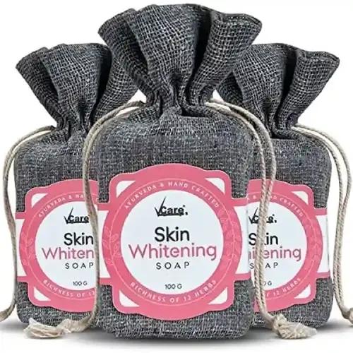 VCare Skin Whitening Soap with Richness of 12 Active Ingredients,100 gm-exfoliates the skin impurities & improves the skin tone for both Men and Women