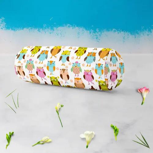 ArtzFolio Pretty Birds | Bolster Cover Booster Cases | Zipper Opening | Poly Cotton Fabric | 16" Width x 6" Diameter; Set of 2 pcs