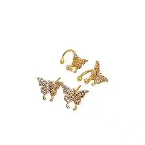 Butterfly Gold Plated Stud Earring