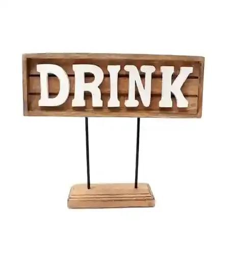 CASA DECOR Floating Drink Scripted Accent