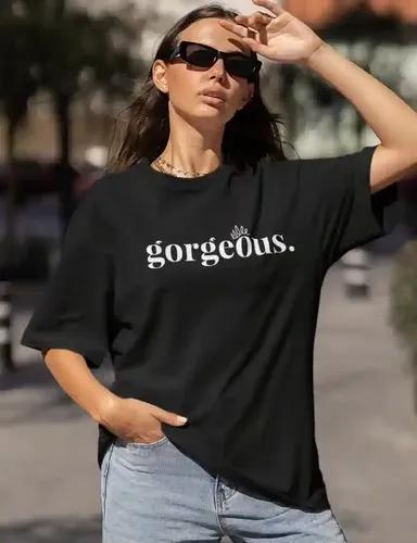 Gorgeous - Women's Black Oversized T-Shirt