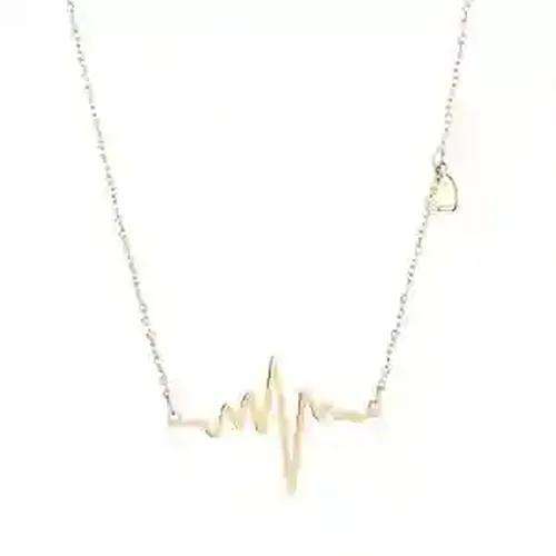 Heartbeat Style Neckpiece Gold Plated