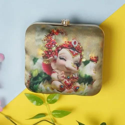 Ganesha Print Designer Clutch For Women