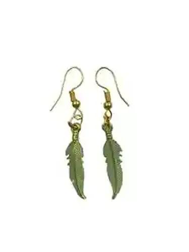 Long Leaf Gold Plated Earring Set