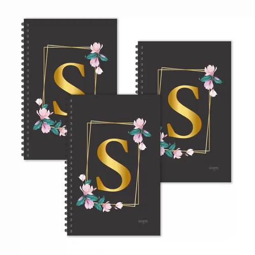 S Letter Ruled Diaries - Pack Of 3