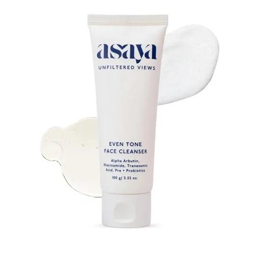 Asaya Dark Spot Removal Face Wash | Fades Spots, Acne Marks & Evens Tone | Tranexamic Acid, Niacinamide & Alpha Arbutin Face Wash with Pre + Probiotics | Korean Face Cleanser for Women & Men | All Skin Types |100g