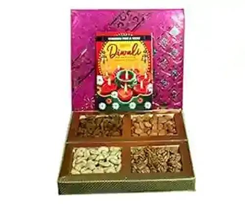 MANTOUSS Diwali dry fruits gift pack/Diwali dry fruits gift combo/Diwali gift hamper-100 gms cashew+100 gms almonds+100 gms walnut+100 gms raisin+Diwali greeting card