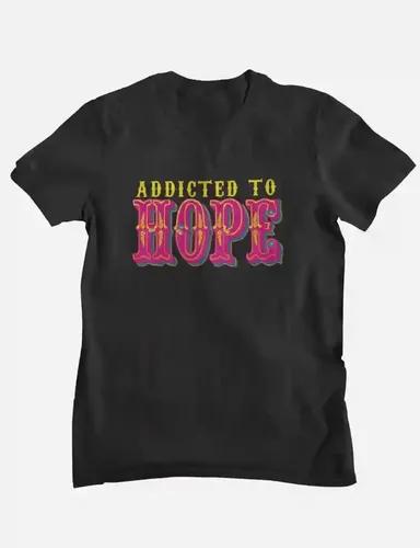 Addicted to Hope (Pink) - Unisex Regular fit T-shirt - Black