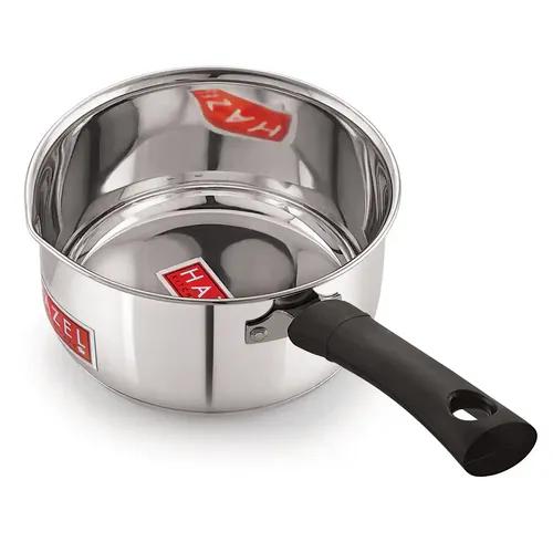 HAZEL Stainless Steel Induction Saucepan | Induction Bottom Saucepan Milkpan | Tea Making Vessel with Handle