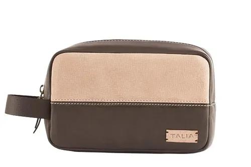 TALIA - Leather Top Zippered Shave Kit