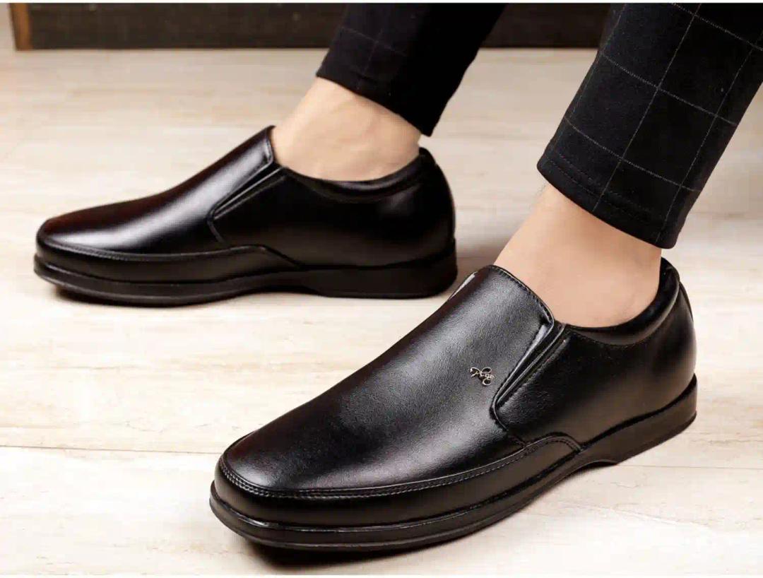 WUGO::Latest Trendy Men Formal Shoes|Black Moccasin Shoes|Office Shoes For Men's & Boys-MOCCASIN05-BLK-6-40 Euro