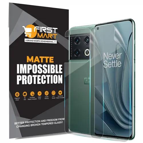 FIRST MART Screen Protector for OnePlus 10 Pro 5G - Front and Back Nanofiber Unbreakable Membrane Case Friendly Full Edge to Edge Screen Coverage & Installation Kit (Matte)