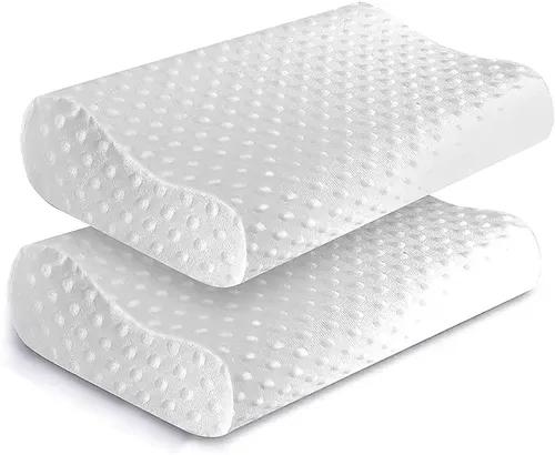 H HANUMANT ENTERPRISE Contour Memory Foam Pillow, Neck Orthopedic Sleeping Pillows, Cervical Pillow for Neck Pain Relief with Washable Pillowcase for Side, Back and Stomach Sleepers