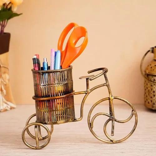 Dartistry Cycle Pen Holder/Antique Metal Pen holder/Pencil Holder