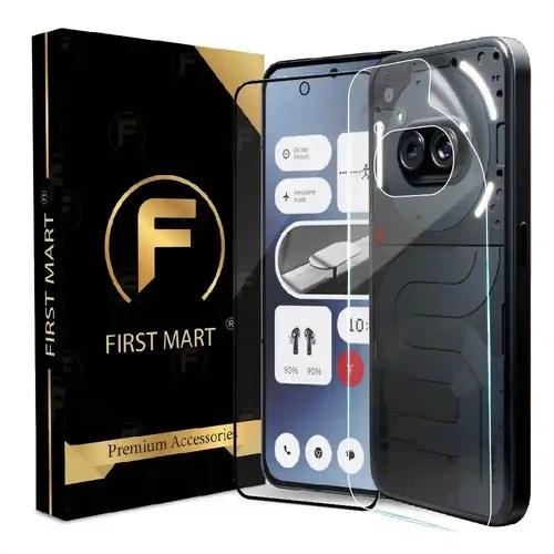 FIRST MART Tempered Glass and Clear Back Membrane for Nothing 2A 5G with Edge to Edge Screen Coverage and Easy Installation Kit