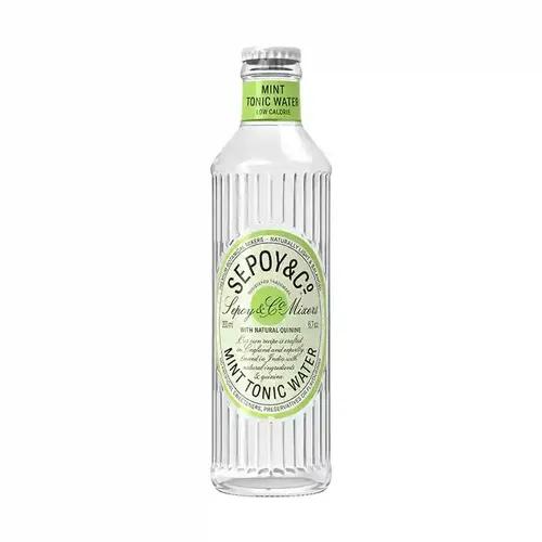 Sepoy & Co. Mint Tonic Water (Pack of 12 X 200ml) | Premium Mojito Mixer| Low Calorie | Aerated Flavored Drink | 100% Natural Ingredients